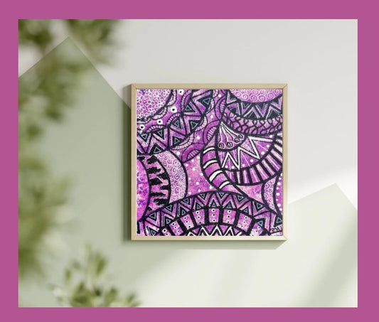 Zentangle Canvas Art ~ “Soft Serenity”