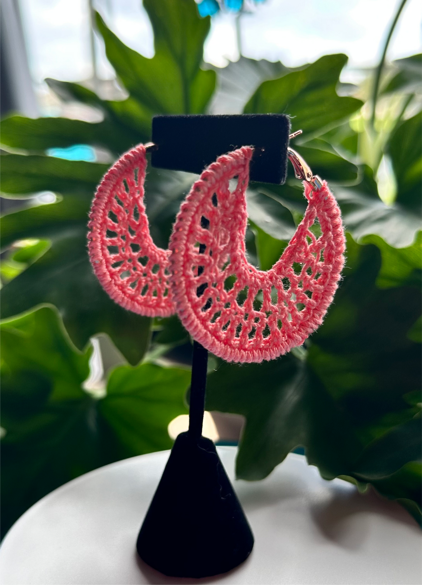 Crochet Hoop Earrings