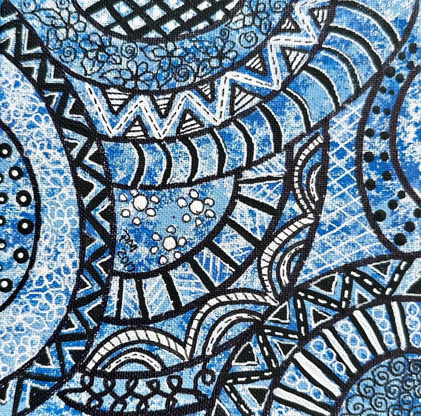 Zentangle Canvas Art ~ “Serenity Waves”