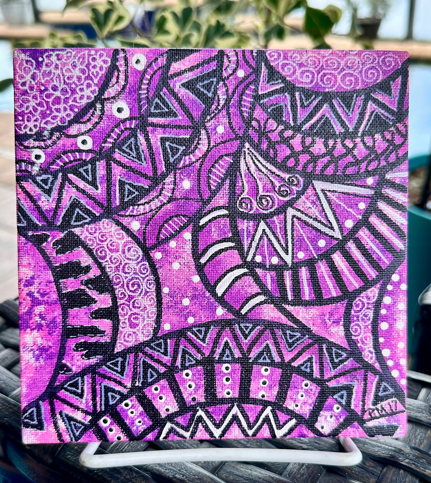 Zentangle Canvas Art ~ “Soft Serenity”