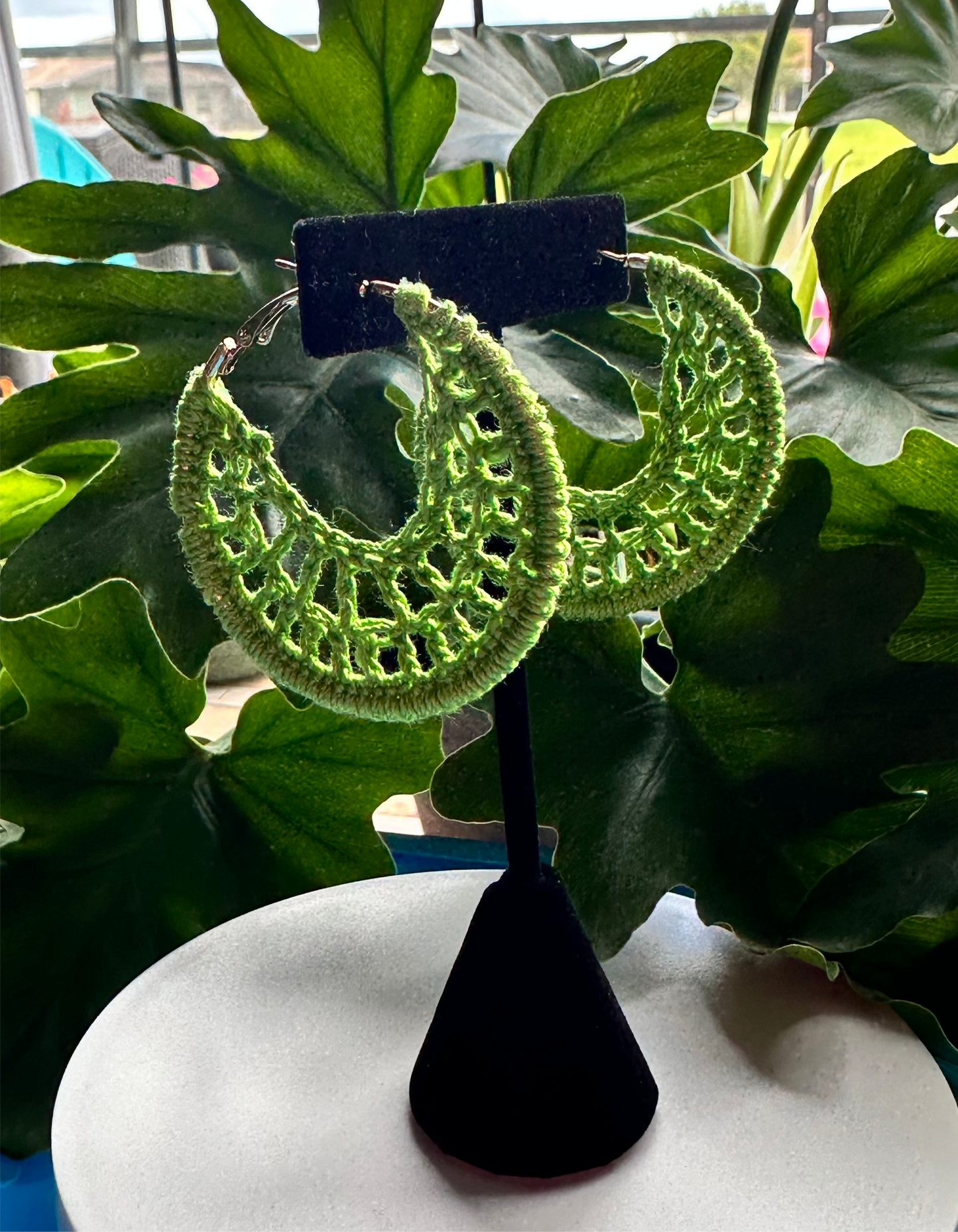 Crochet Hoop Earrings