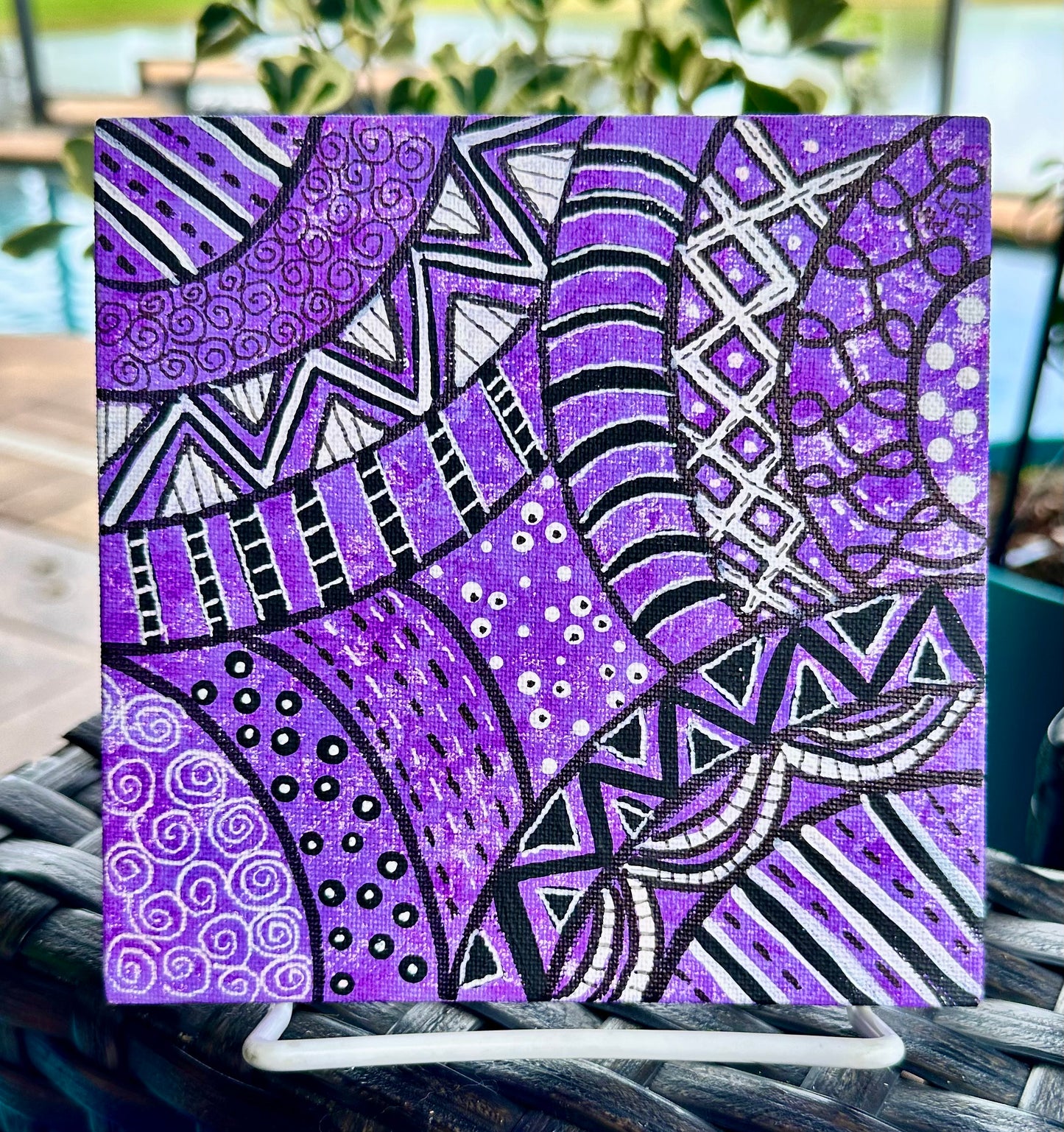 Zentangle Canvas Art ~ “Purple Haze”