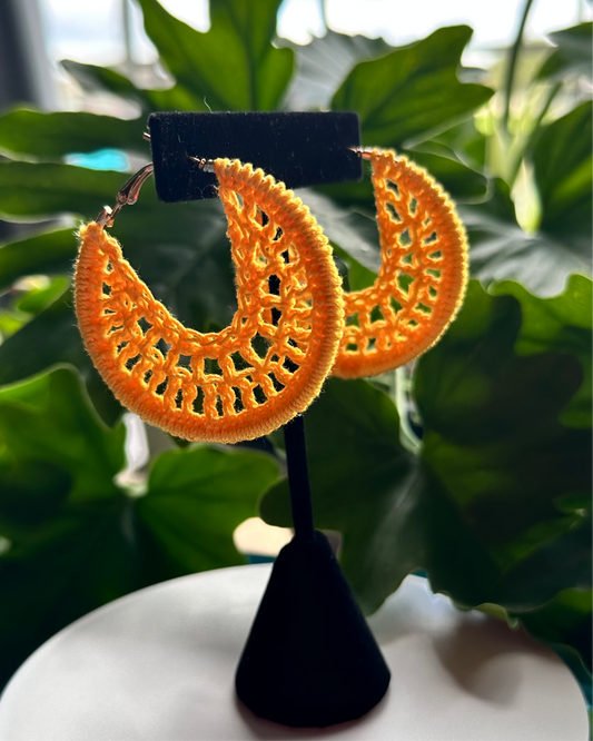 Crochet Hoop Earrings