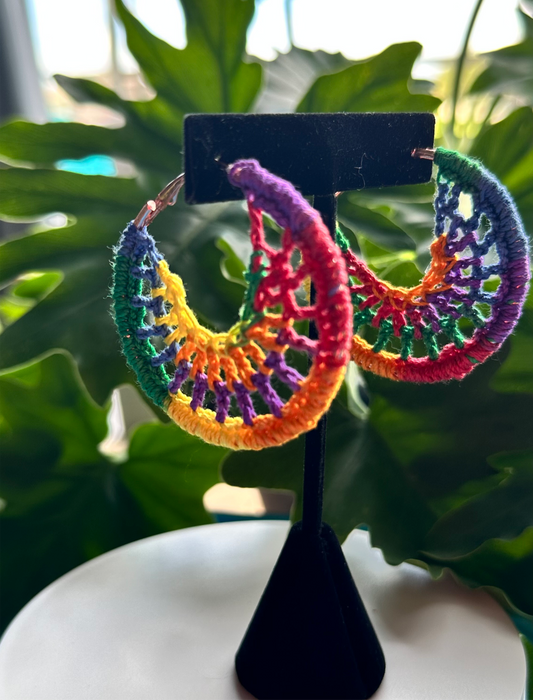 Crochet Hoop Earrings