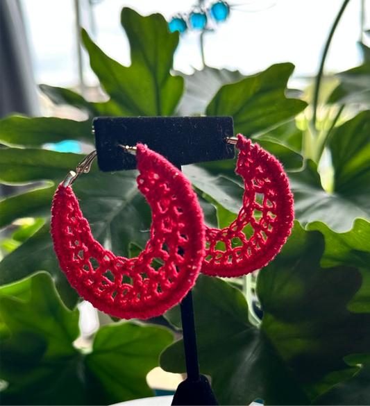 Crochet Hoop Earrings