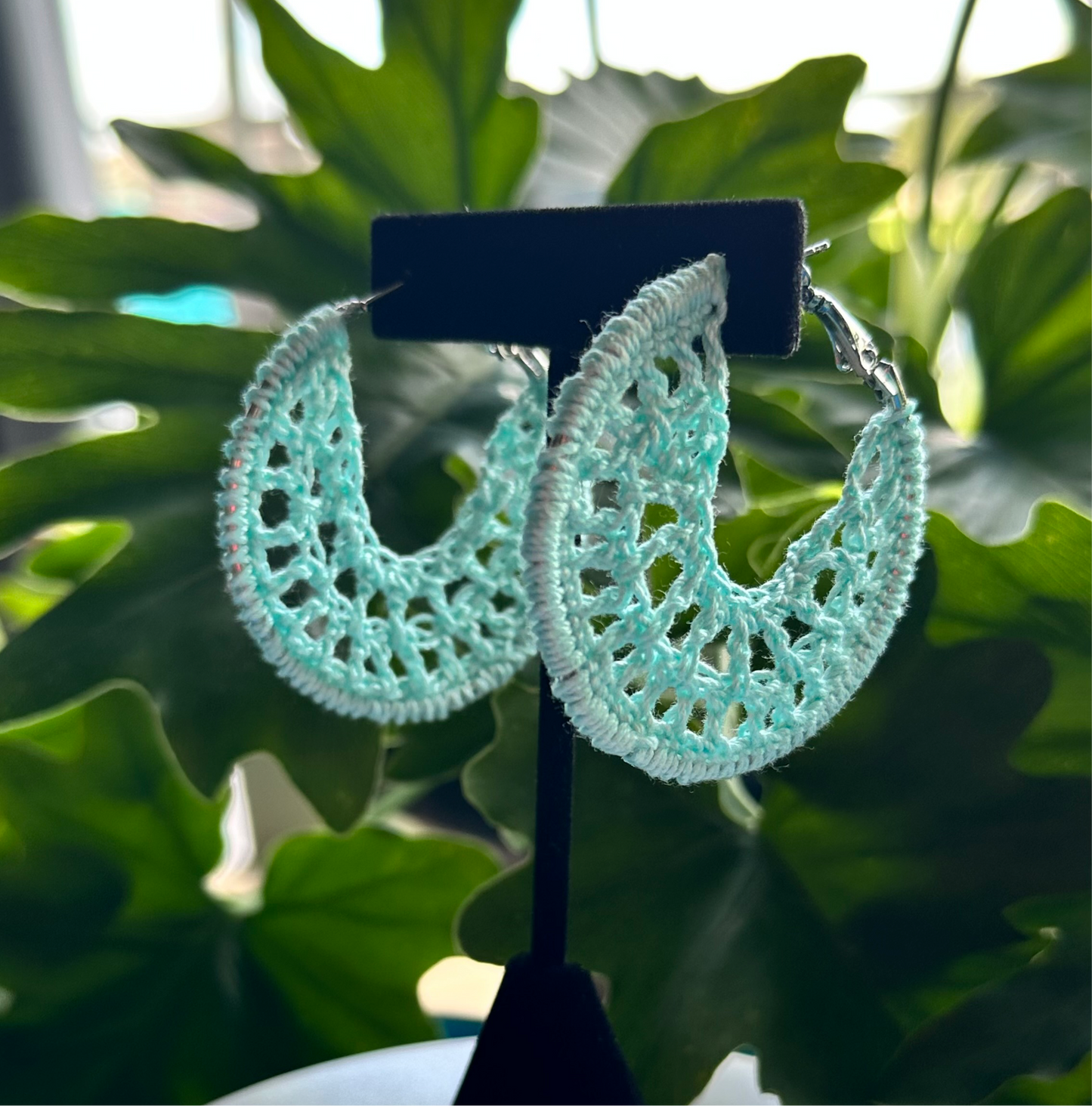 Crochet Hoop Earrings