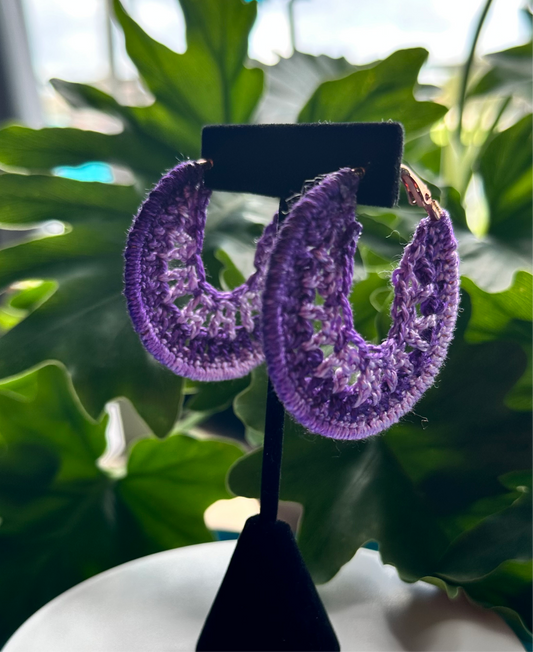 Crochet Hoop Earrings