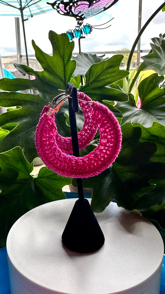 Crochet Hoop Earrings