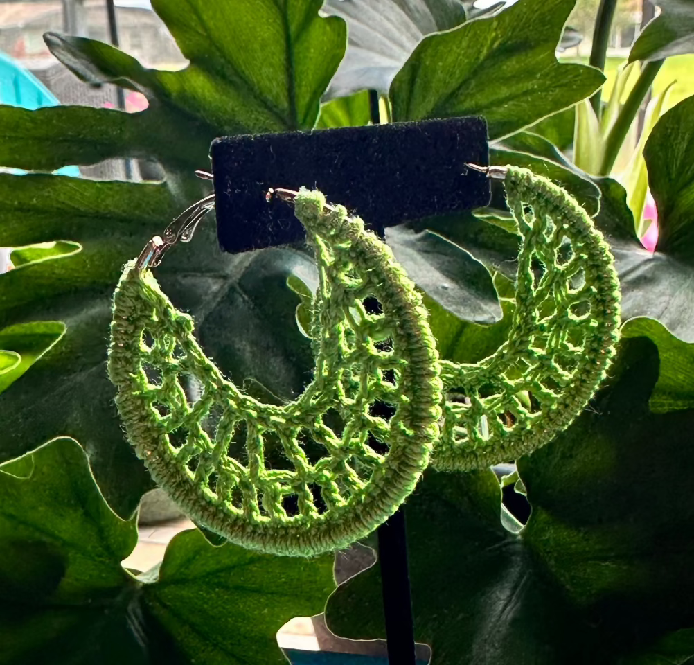 Crochet Hoop Earrings